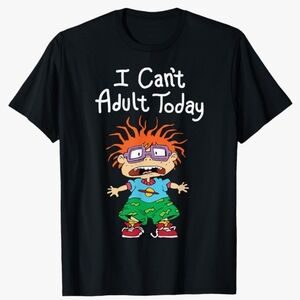I Can't Adult Today Chuckie Black T-Shirt Size Large #New